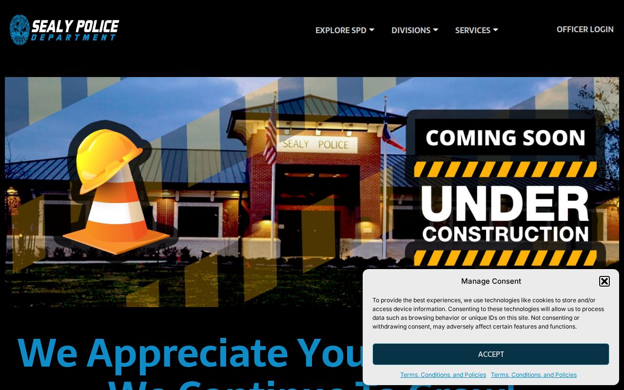 Official Sealy Police Department website