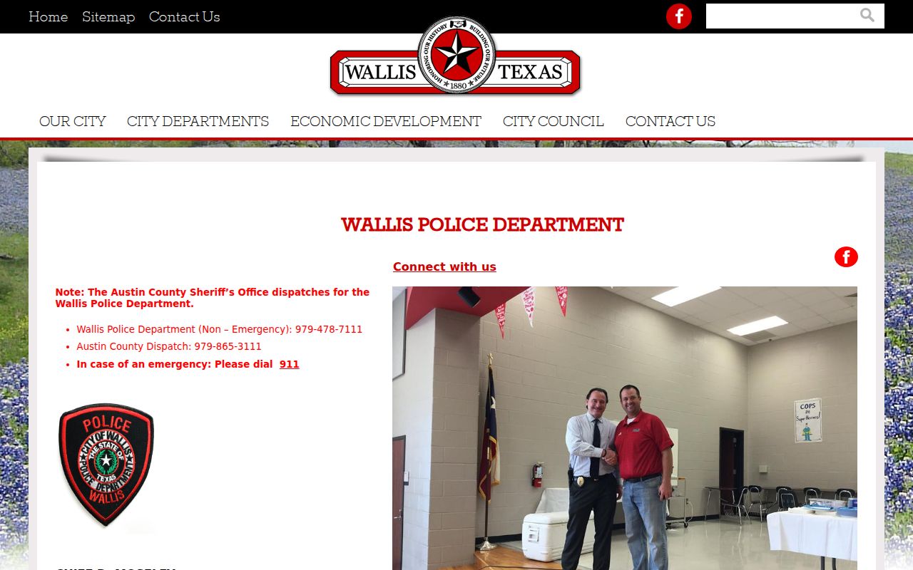Official Wallis Police Department page